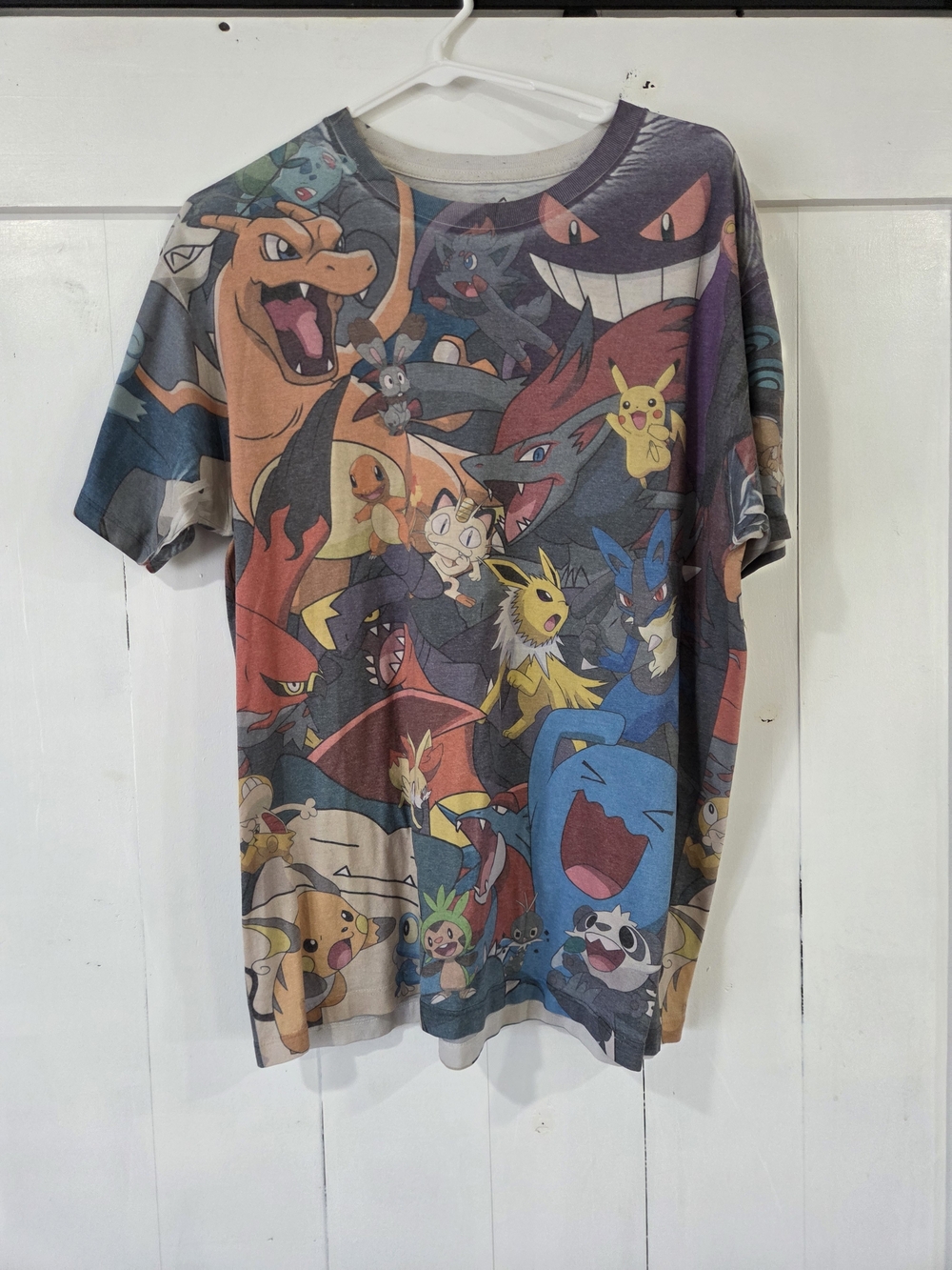 Pokemon Mens Vintage Tee - Blue, Yellow, Orange, Red, Purple